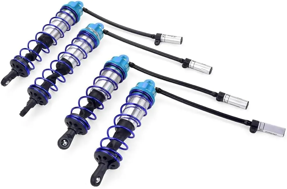 Simulated Metal Hydraulic Adjustable Front Rear Shock Absorber Shocks 120mm 143mm RC Spare Parts for 1/8 RC Car Buggy for JLB HSP HPI Redcat LRP Hobao ZD Racing Hongnor Truggy (Front Rear)
