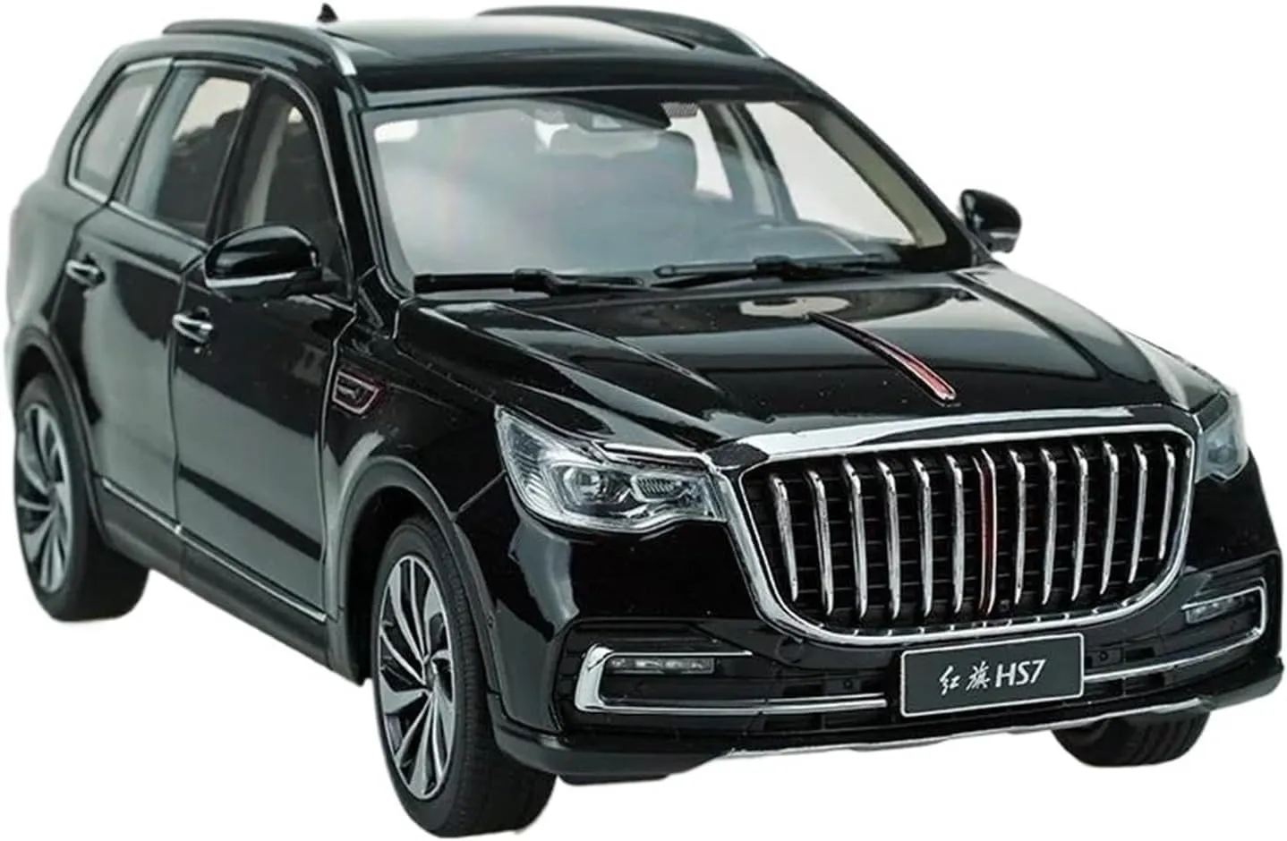 Simulation Car Model 1:18 for China FAW Hongqi HS7 SUV Simulation Alloy Car Model Collection Display Home Decoration Mini Vehicles Toys(White)