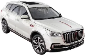 Simulation Car Model 1:18 for China FAW Hongqi HS7 SUV Simulation Alloy Car Model Collection Display Home Decoration Mini Vehicles Toys(White)