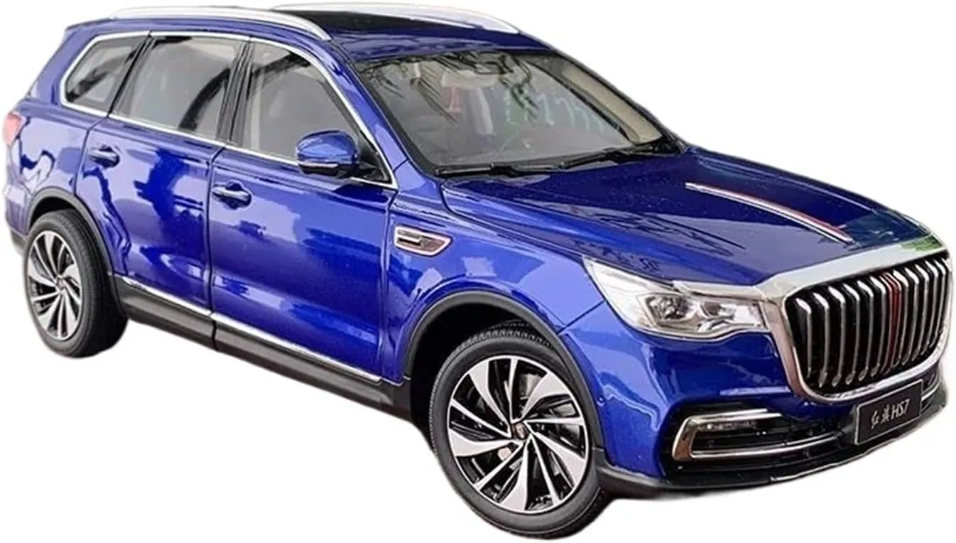 Simulation Car Model 1:18 for China FAW Hongqi HS7 SUV Simulation Alloy Car Model Collection Display Home Decoration Mini Vehicles Toys(White)