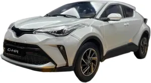 Simulation Car Model 1：18 for Toyota CHR SUV Alloy Car Model Static Ornament Souvenir Collectible Mini Vehicles Toys(White)