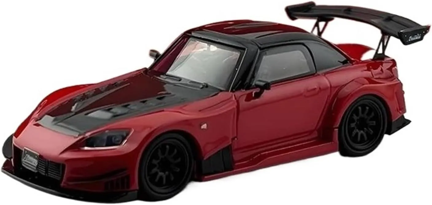 Simulation Car Model 1：64 for Honda S2000 JDM Alloy Diecast Simulation Car Model Hobby Collection Decoration Mini Vehicles Toys(Yellow)