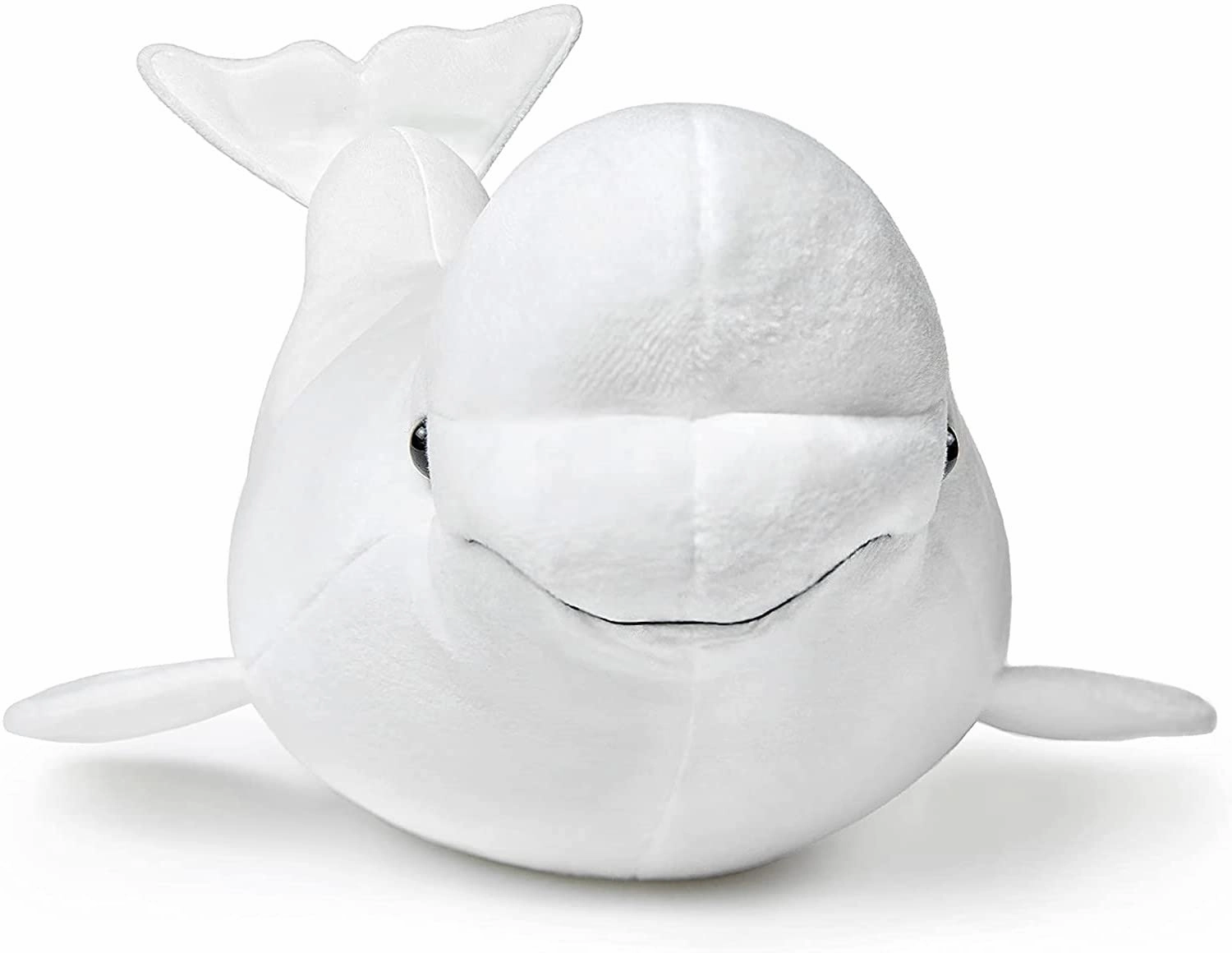 Simulation Beluga Whale Plush-15.7",Lifelike Beluga Whale Stuffed Animal, Sea Creature Stuffed Animals,Soft Toy,Whale Plush,Cuddly Toys,Unique Gifts for Kids,Whale Hug Pillows,Home Dec,Girls Gfts
