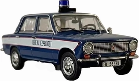 Simulation Car Model 1：43 for Soviet Car VAZ Lada 2101 Traffic Police Car Model Display Custom Souvenir Mini Vehicles Toys(Blue)