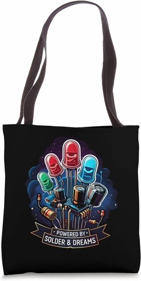 Solder & Dreams Electronics Engineer Maker Design Tote Bag