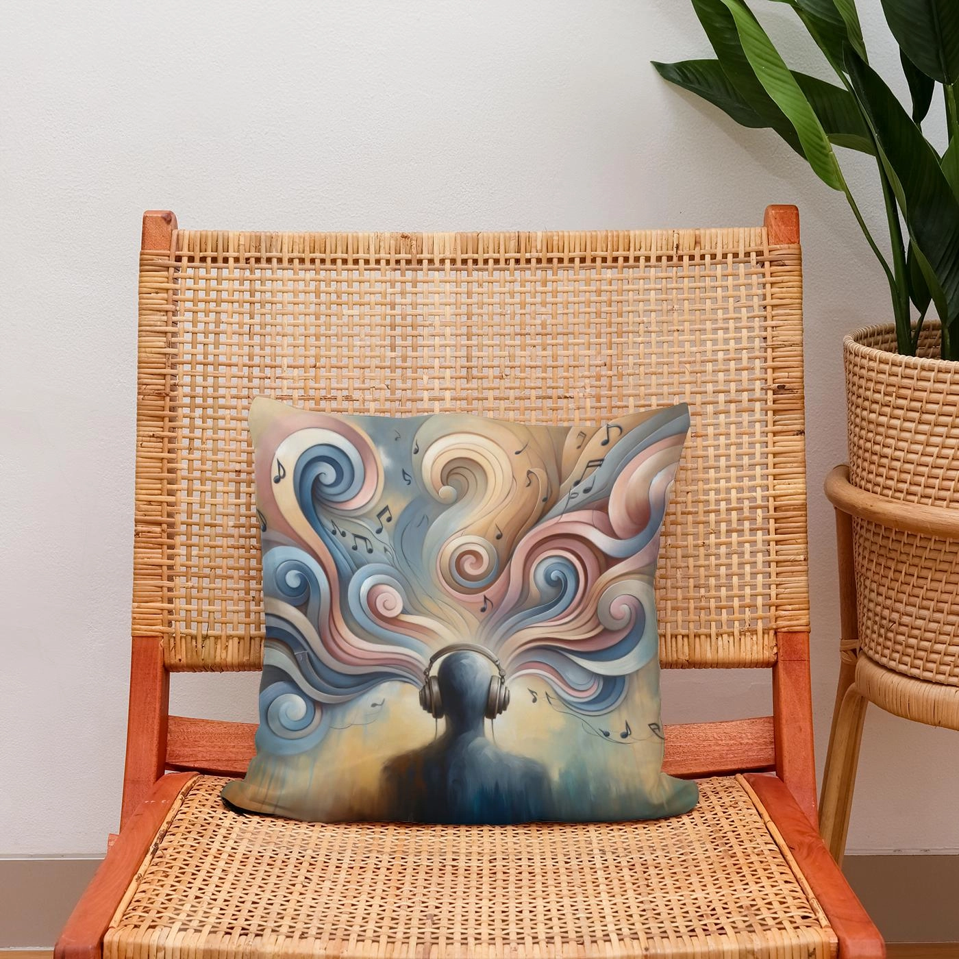 Sonic Serenity Cotton Cushion