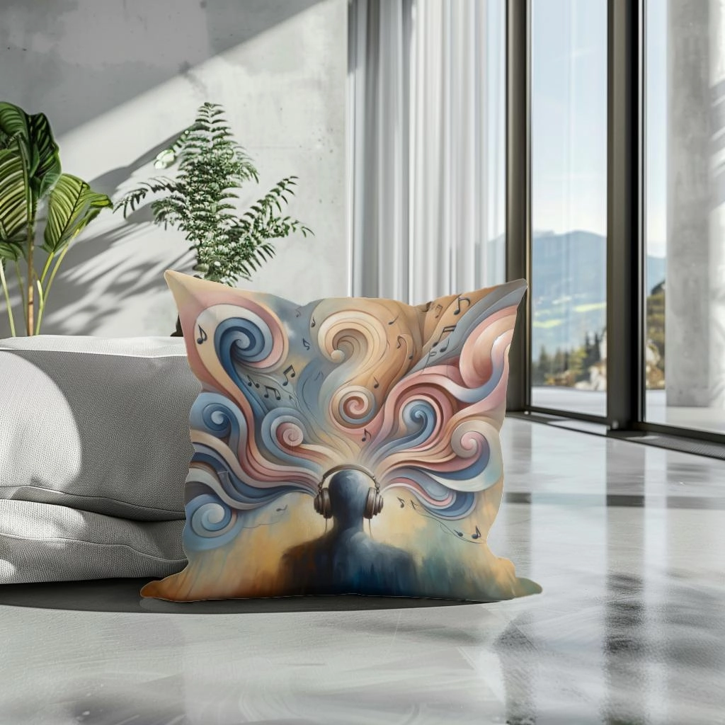 Sonic Serenity Cotton Cushion