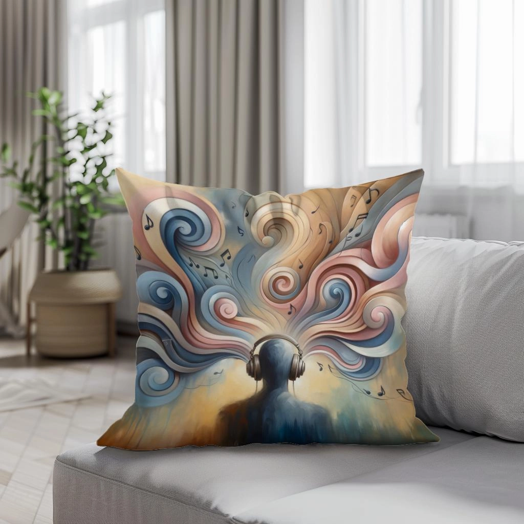 Sonic Serenity Cotton Cushion
