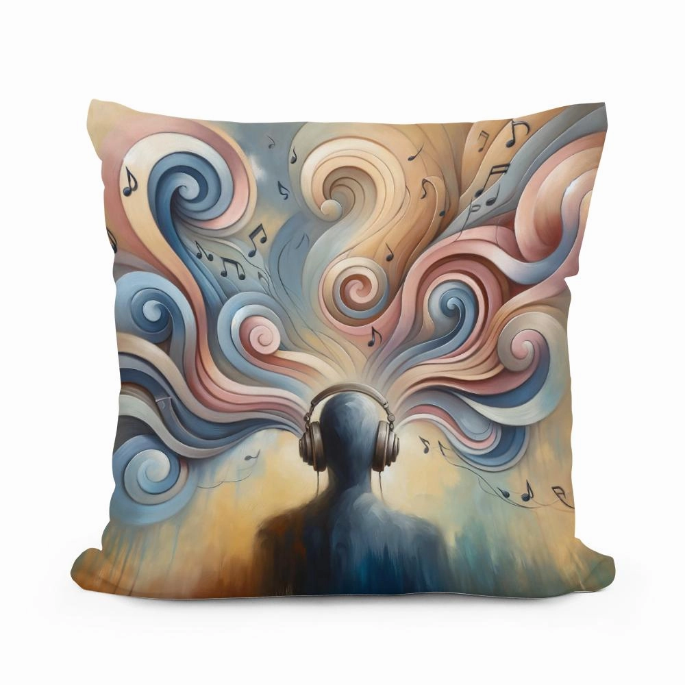 Sonic Serenity Cotton Cushion
