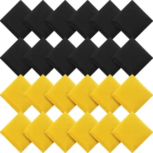 Sotiff 24 Pcs Bean Bags Mini Nylon Cornhole Bean Bags for Kids Tossing Fun Sports Outdoor Family Games Carnival Toy Patriotic Small Beanbag Hand Toss Party Game Supplies for Kid Adult (Black, Yellow)