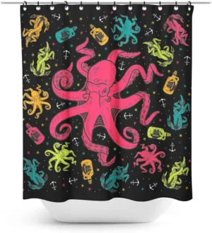 Sourpuss Shower Curtains (Under The Sea)