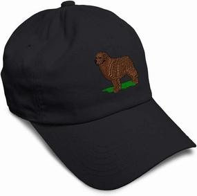 Speedy Pros Soft Baseball Cap Newfoundland Brown Embroidery Dogs Dog Twill Cotton Sideview Dad Hats for Men & Women