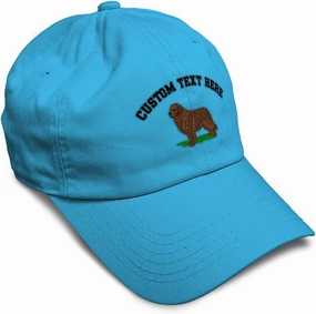 Speedy Pros Soft Baseball Cap Newfoundland Brown Embroidery Dogs Dog Twill Cotton Sideview Dad Hats for Men & Women