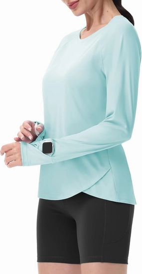 SPEXIAL Women's Sun Shirts UPF 50  UV Protection SPF Long Sleeve Hiking Fishing Running Quick Dry Lightweight Outdoor