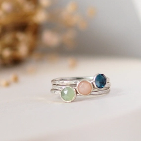 Spring Handmade Sterling Silver Stacking Rings
