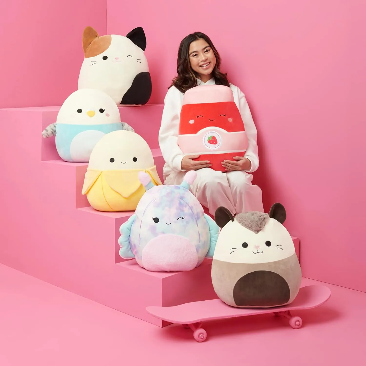 Squishmallows 14-Inch Sunshine Rainbow with Clouds - Large Ultrasoft Official Kelly Toy Plush