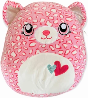 Squishmallows Official Kellytoy Valentines Squad Squishy Soft Plush Toy Animal (16 Inch, Antonella Leopard)