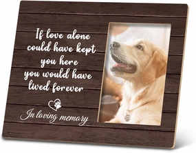 SRADMO Dog Memorial Picture Frame,Dog Frames For Pictures Memorial, Pet Dog Cat Memorial Photo Picture Frame 10×8,Dog Picture Frames For Dogs That Passed,Passed Away Dog Memorial Gifts (Brown)