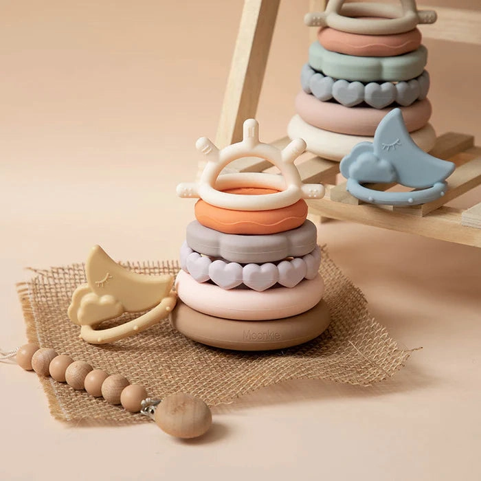 Stacking teething rings - 2 Colourways