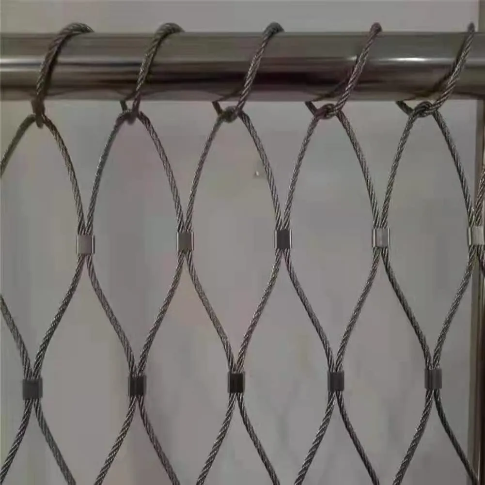 Stainless Steel Garden Netting, Deer Wire Fence, Animal Barrier Fence, Poultry Netting, Safety Netting - 10cm Mesh(Silver-2mm,1x7m)