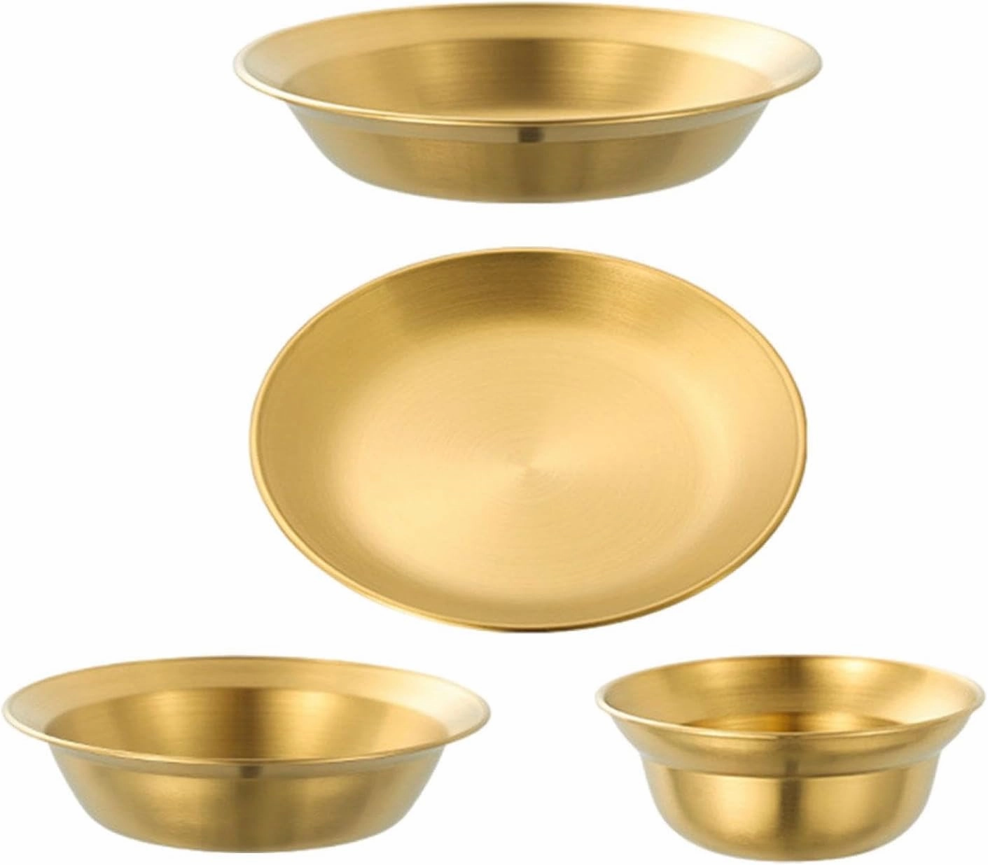 Stainless Steel Plates and Bowls, Camping Utensils, Dinner Dishes, Outdoor Tableware Dinnerware Set for Barbecue RV Apartment