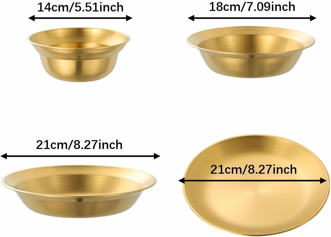 Stainless Steel Plates and Bowls, Camping Utensils, Dinner Dishes, Outdoor Tableware Dinnerware Set for Barbecue RV Apartment