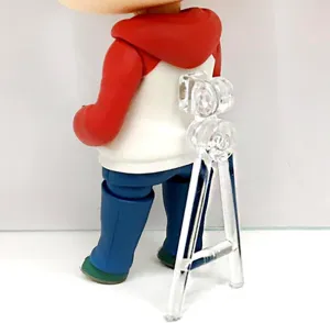 Stand-Well Plus  5-Piece Clear Action Figure Display Stand, Perfect for Nendoroids and Figures with a 3mm Hole on The Back.