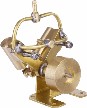 Steam Engine Model Kit, Mini V-Shape Copper Double Cylinder Steam Engine Model Without Boiler, Physics Science Experiment for Youth Adult