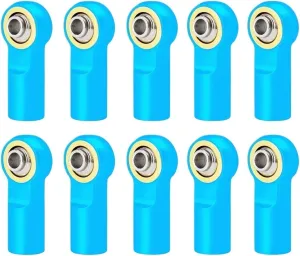 Steering Linkage Servo Link 10Pcs Metal M3 Aluminum Link Rod Tie Rod End Ball Joint AXIAL SCX10 D90 D110 Fit For Tamiya CC01 Racing 1/10 RC Car Track Car Direction Pull Rod Steering Pull ( Color : Blu