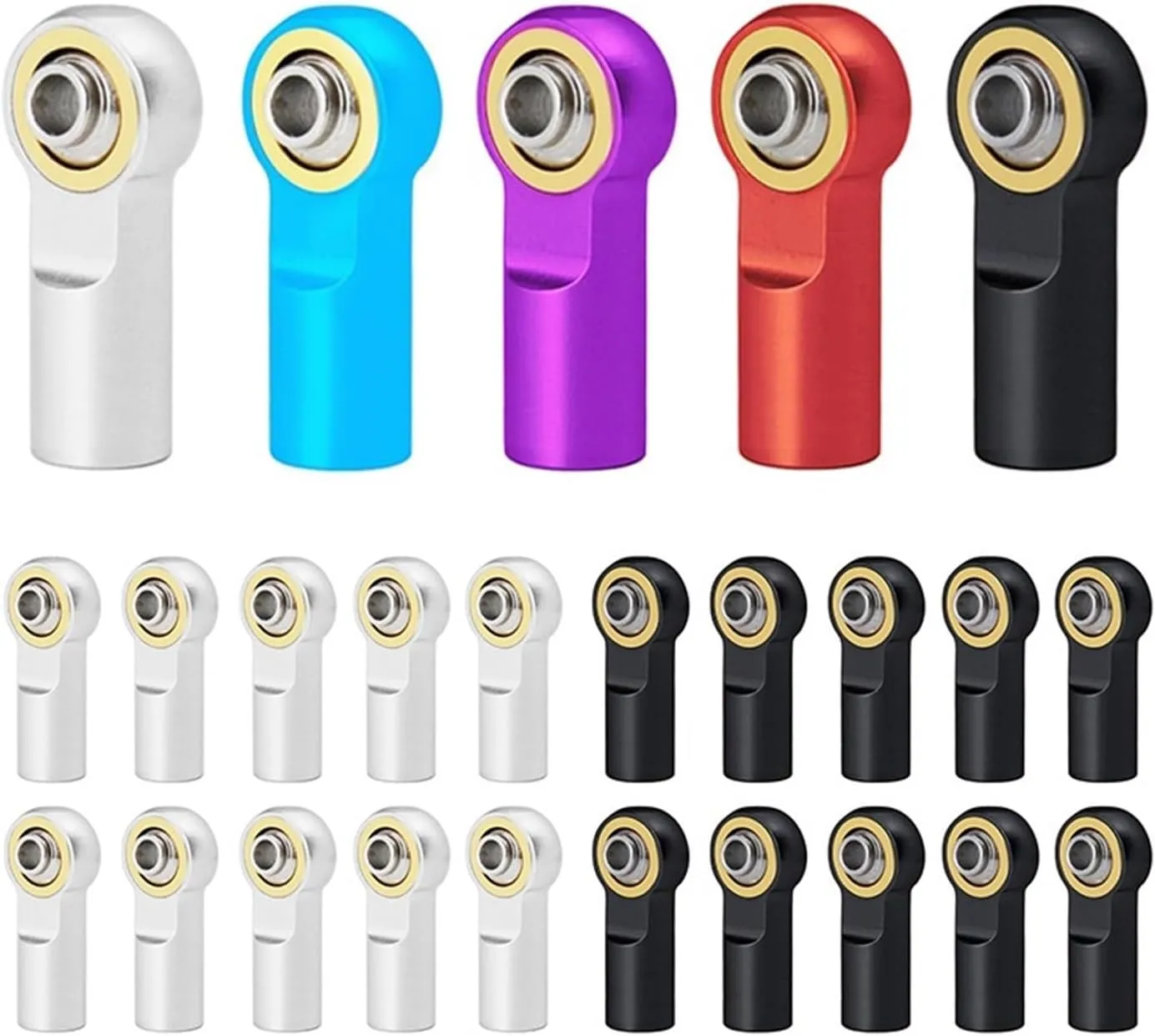 Steering Linkage Servo Link 10Pcs Metal M3 Aluminum Link Rod Tie Rod End Ball Joint AXIAL SCX10 D90 D110 Fit For Tamiya CC01 Racing 1/10 RC Car Track Car Direction Pull Rod Steering Pull ( Color : Blu