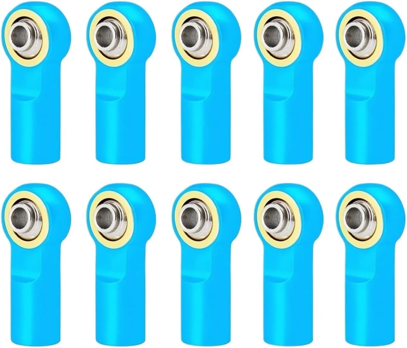 Steering Linkage Servo Link 10Pcs Metal M3 Aluminum Link Rod Tie Rod End Ball Joint AXIAL SCX10 D90 D110 Fit For Tamiya CC01 Racing 1/10 RC Car Track Car Direction Pull Rod Steering Pull ( Color : Blu