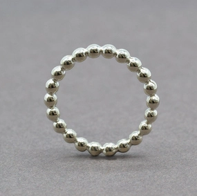 Sterling Silver Bead Stacking Ring