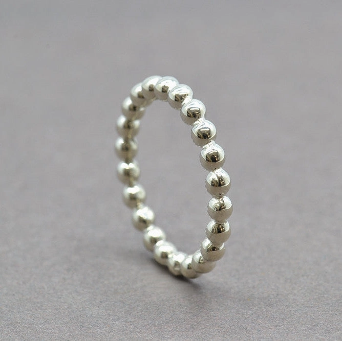 Sterling Silver Bead Stacking Ring