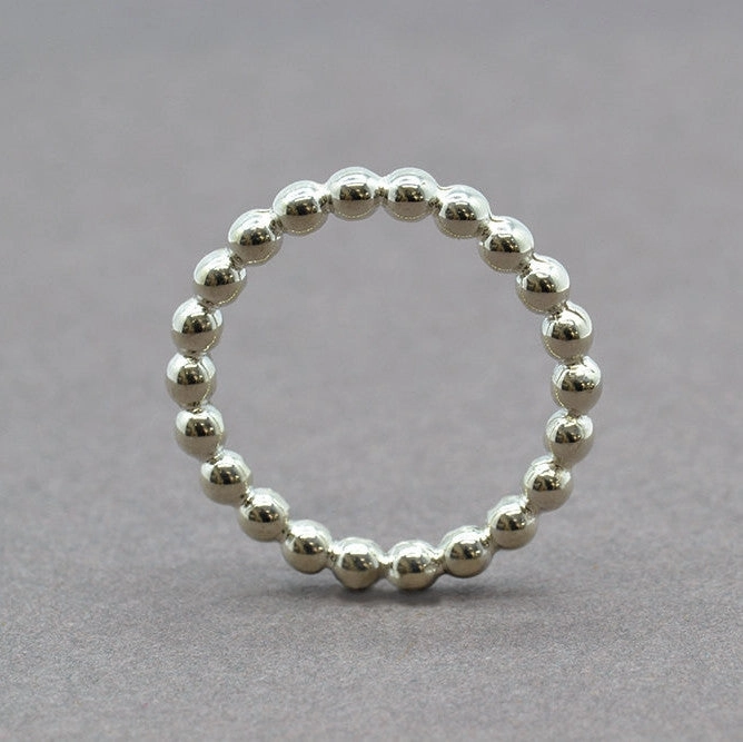 Sterling Silver Bead Stacking Ring