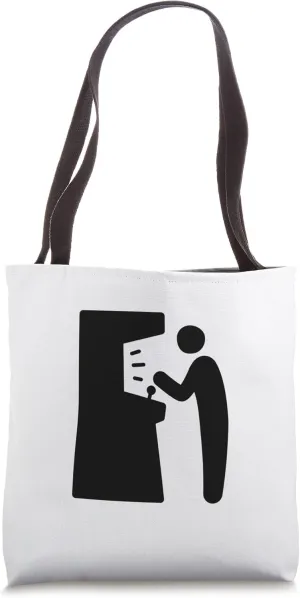 Stick Figure Playing an Arcade Game Machine Tote Bag