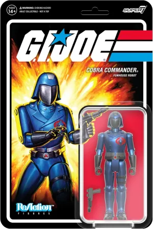 Super7 G.I. Joe Cobra Commander (Funhouse Robot) - 3.75" G.I. Joe Action Figure with Accessory Classic Cartoon Collectibles and Retro Toys