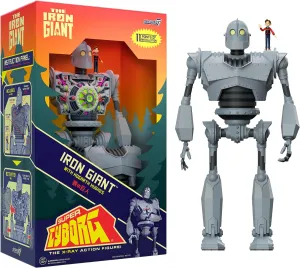 Super7 Super Cyborg The Iron Giant - 11" Iron Giant Action Figure with Hogarth Hughes Accessory Classic Movie Collectibles and Retro Toys