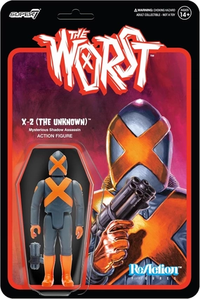 Super7 The Worst X-2 (The Unknown) - 3.75" The Worst Action Figure with Accessory Collectibles and Retro Toys