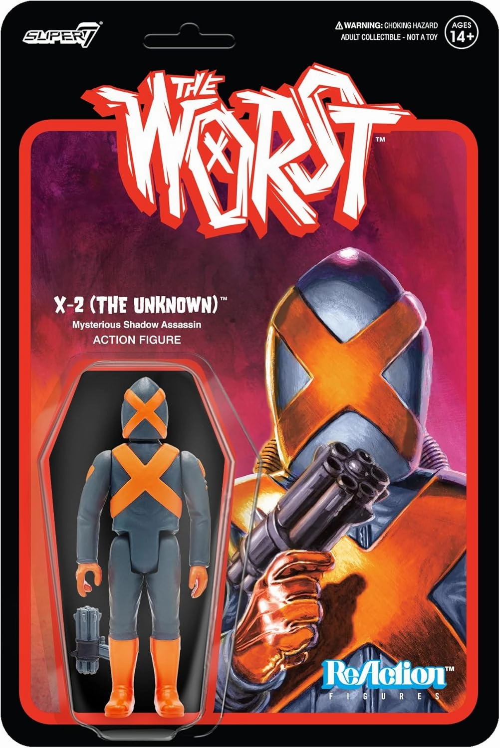 Super7 The Worst X-2 (The Unknown) - 3.75" The Worst Action Figure with Accessory Collectibles and Retro Toys