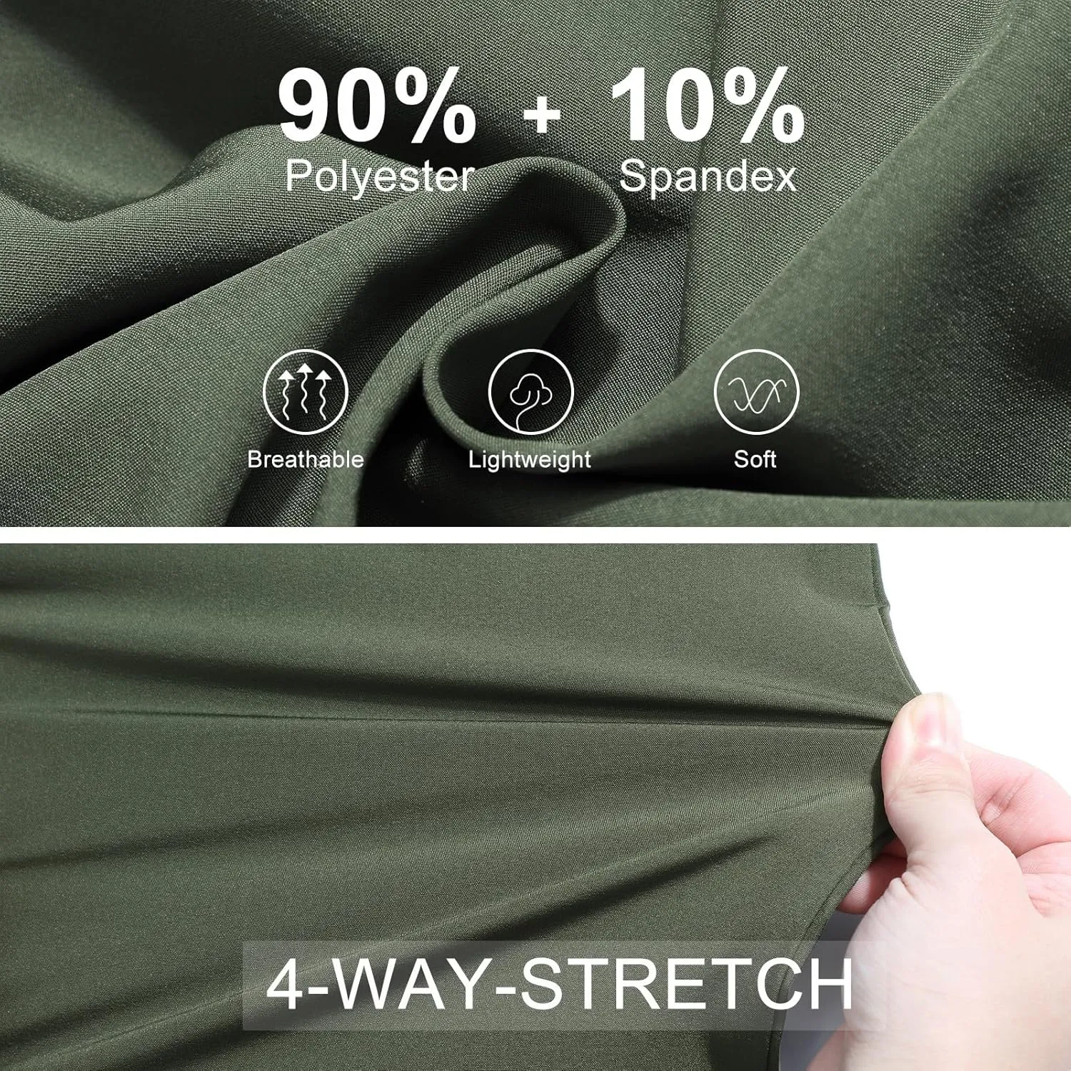 Surenow Men's Athletic Running Sweatpants Lightweight Stretch Jogger Track Pants Tapered Workout Gym Pants with Zipper Pocket