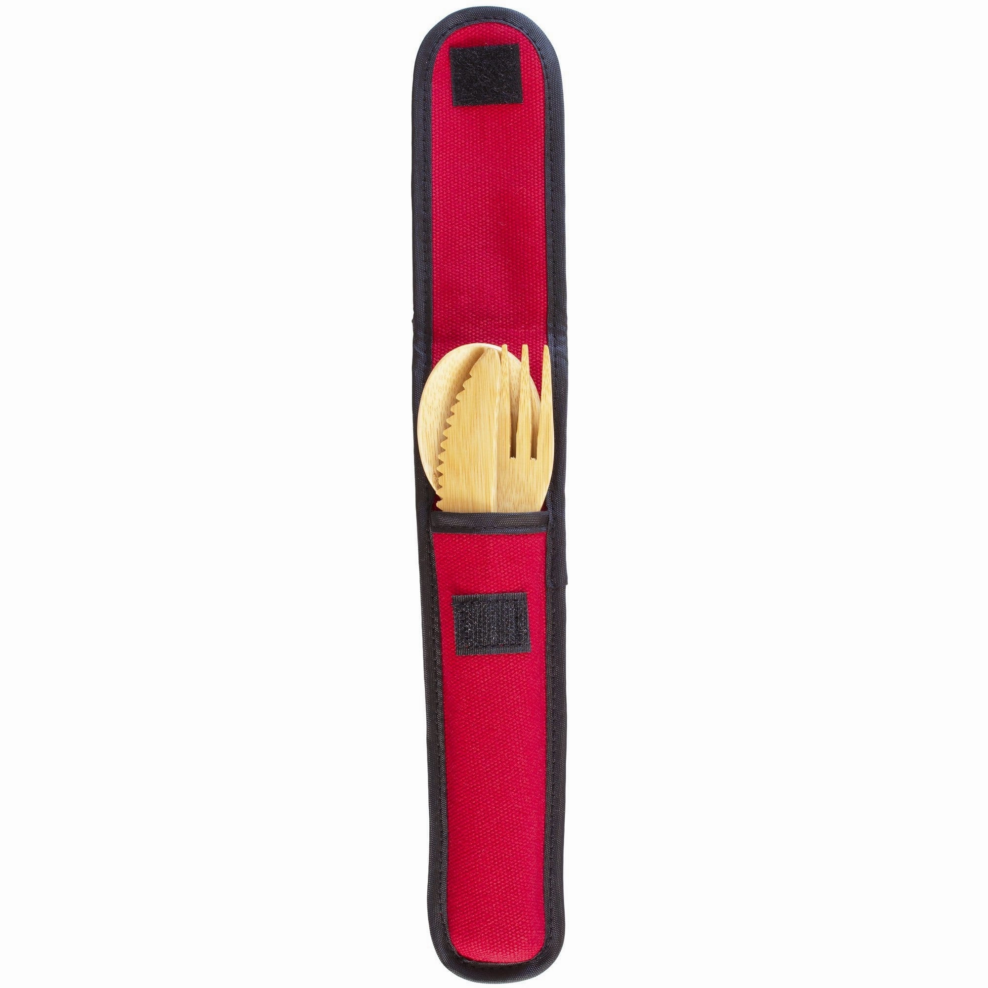 Take-Along Reusable Utensil Set with Red Travel Case