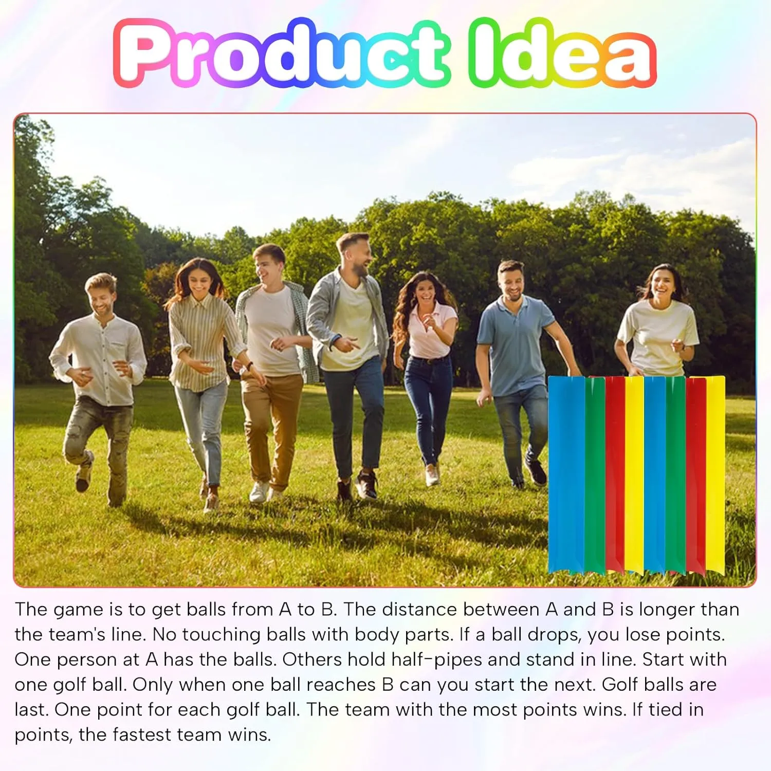 Team Building Games Activities, Pipeline Kit Group Games, Ice Breaker, Teamwork Games, Field Day Outdoor Youth Sports