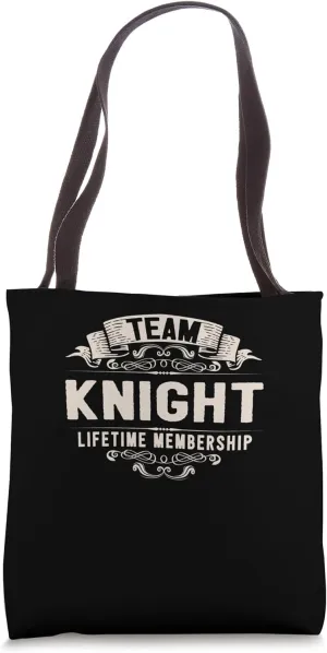 Team Knight Lifetime Membership Retro Last Name Vintage Tote Bag