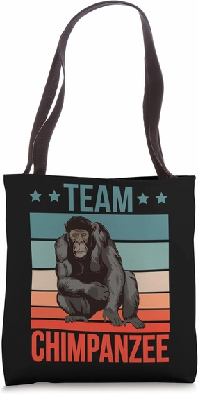 Team Chimpanzee Quote Great Ape Primate Chimpanzee Tote Bag