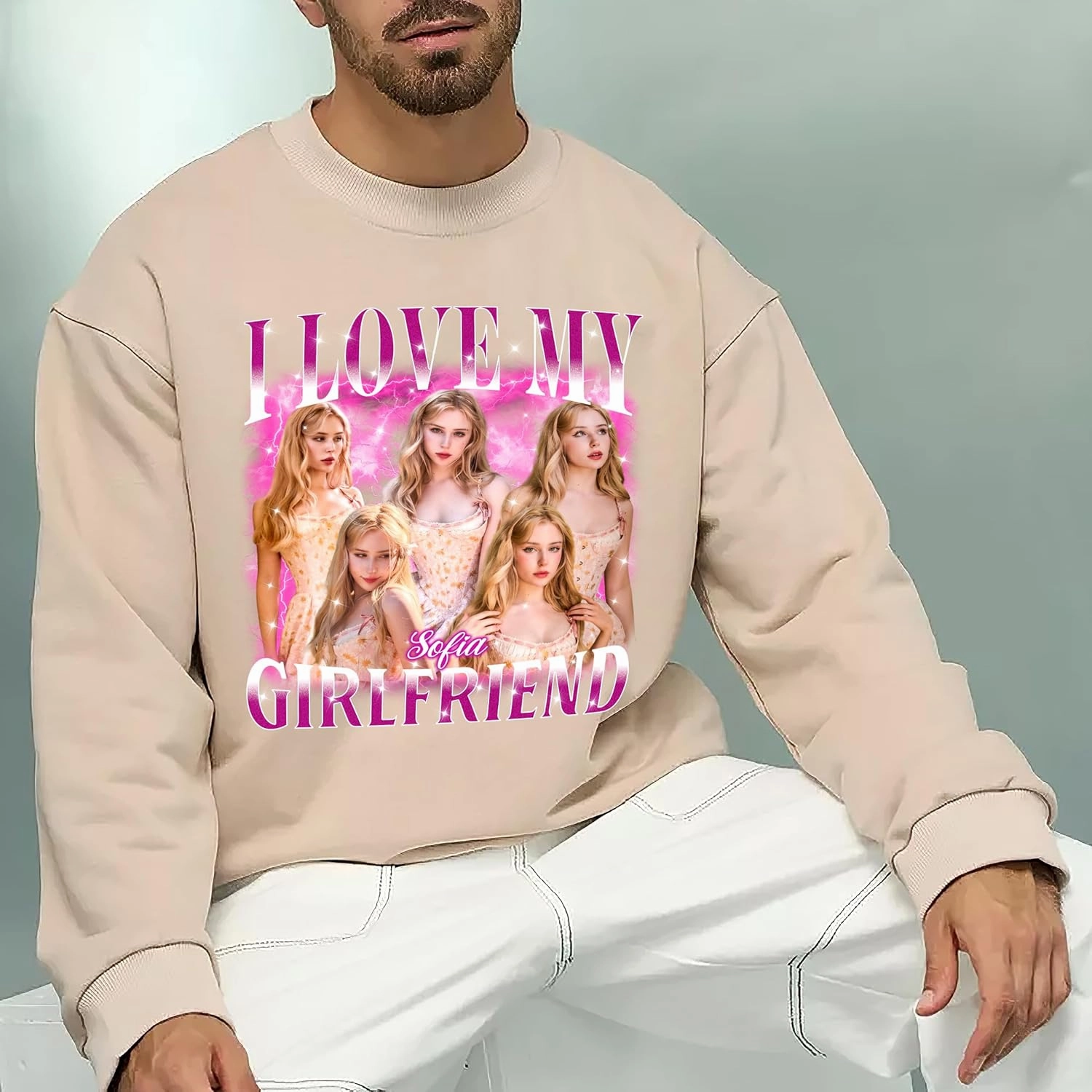Tehg & Tuhg Custom Your Photo T Shirts Bootleg Tee Rap for Girlfriend Boyfriend, Custom Face Shirt Gifts for Him Her Birthday