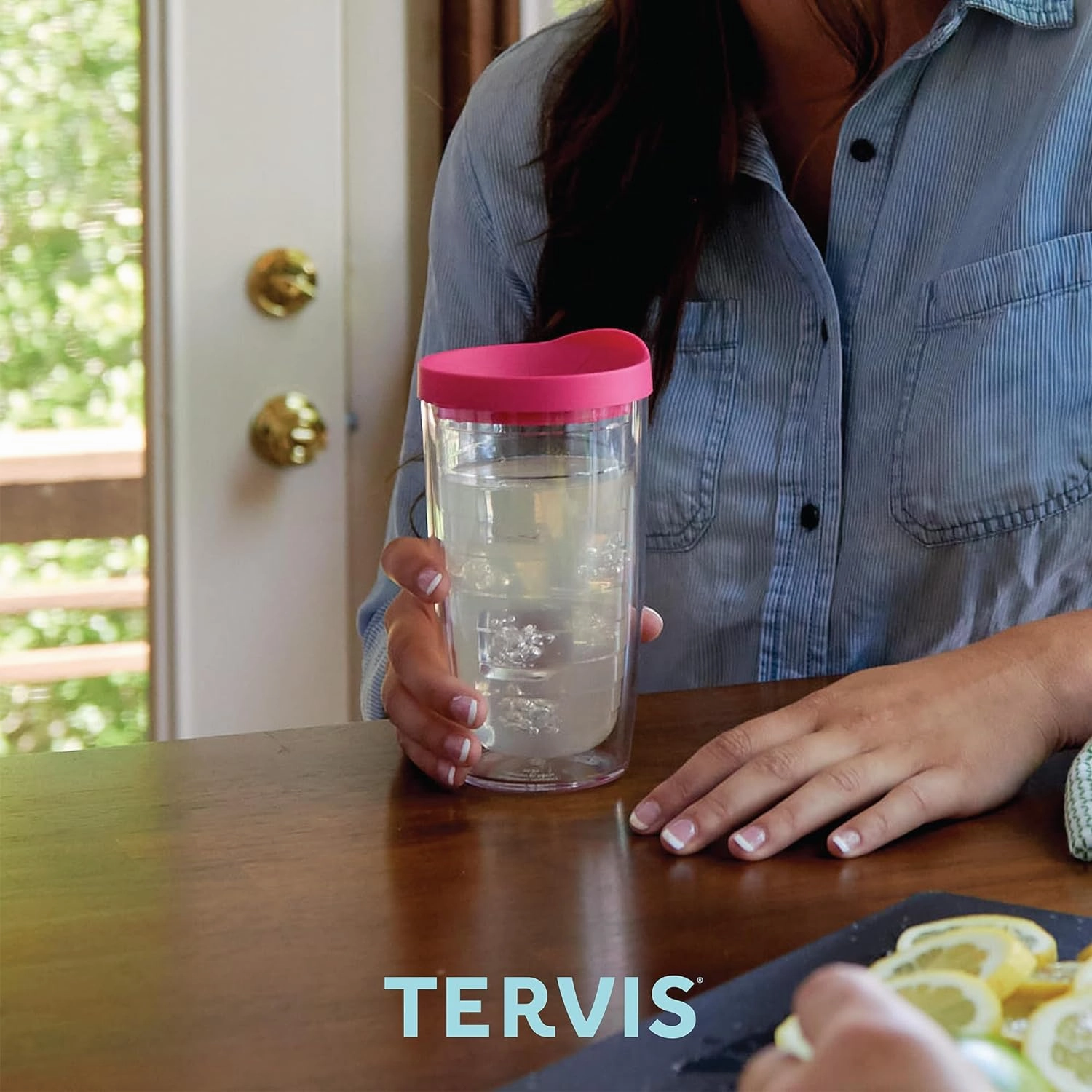 Tervis Pet Love Made in USA Double Walled Insulated Tumbler Travel Cup Keeps Drinks Cold & Hot, 16oz, Cat Pounce Love