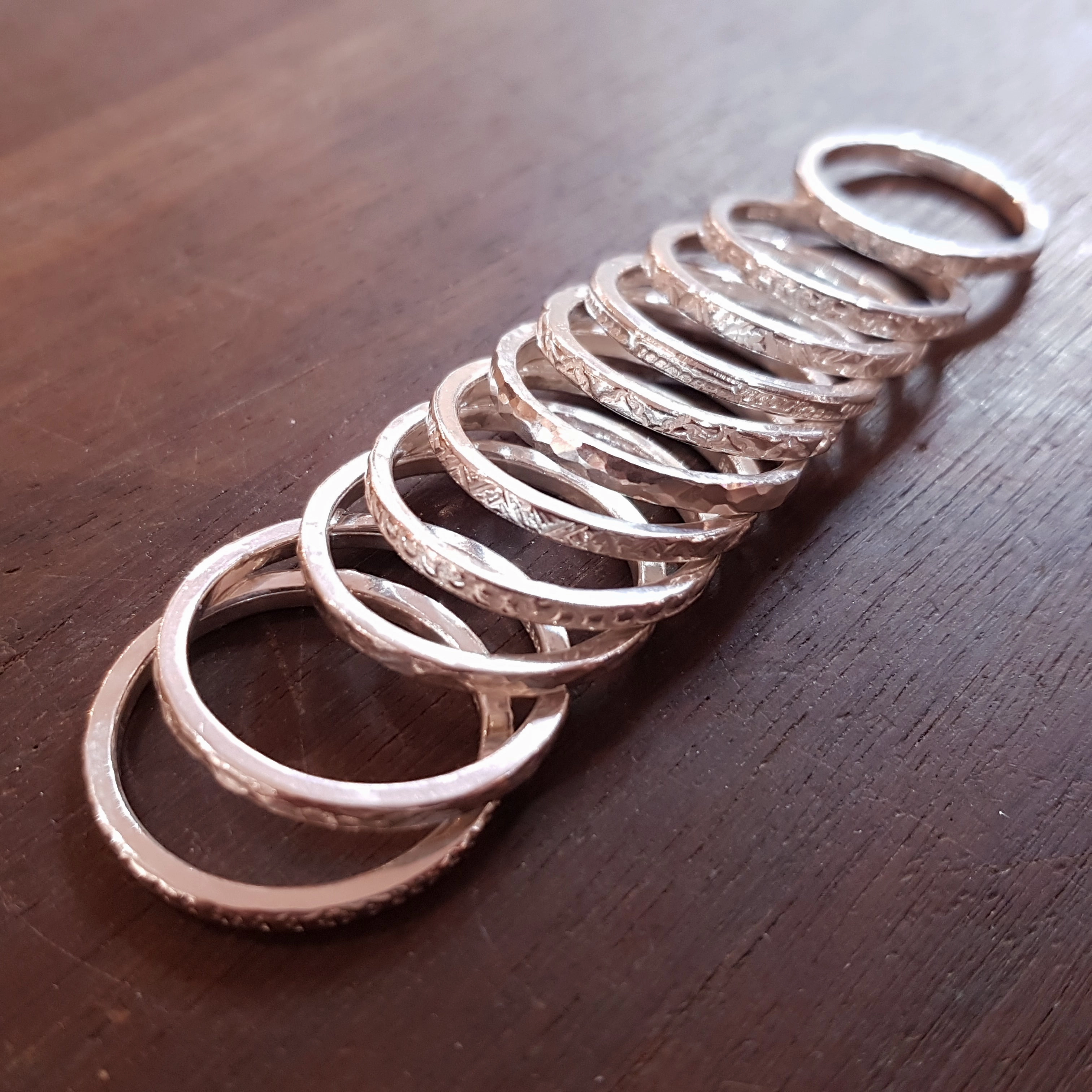 Textured Staking Rings (Thin)-D