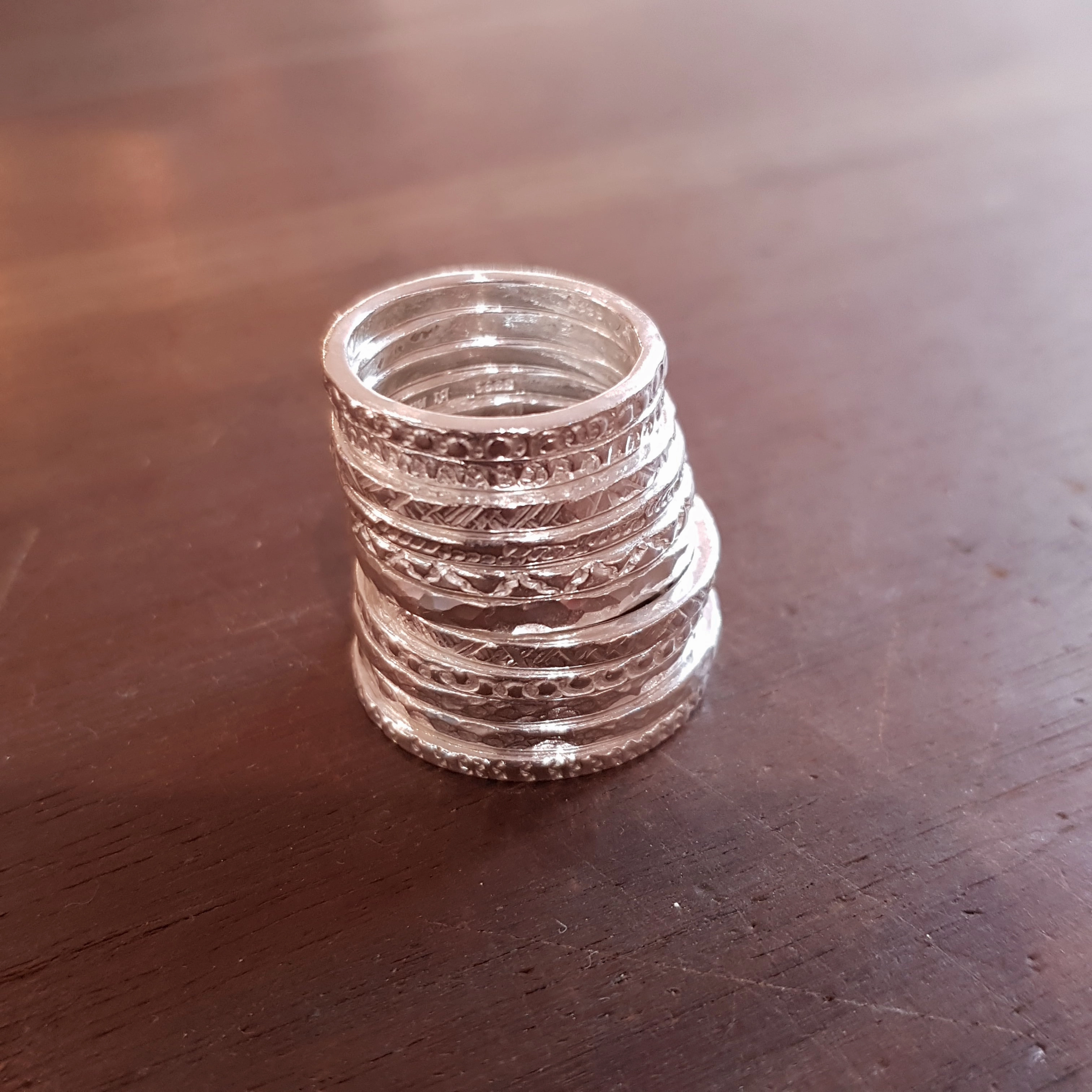 Textured Staking Rings (Thin)-D