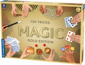 Thames & Kosmos Magic: Gold Edition | Playset with 150 Tricks | 96 Page Full Color Instruction Manual | 42 Props | Video Tutorials | Fun for Kids 8 