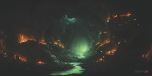 The Gaming Mat Company Single Player MTG Playmat & Mouse Pad – 28" x 14" Candlelight Cavern Gaming Mouse Pad Compatible with Magic: The Gathering playmats, MTG Cards, TCG Gaming mat